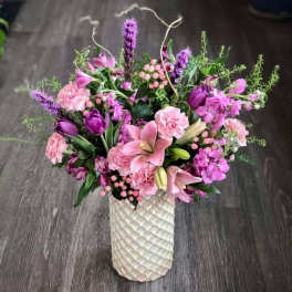 Array of Pink and purple