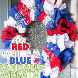 Red, White and Blue Bandanna Wreath Make & Take Class