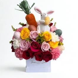 White box Bunny Mix Flower