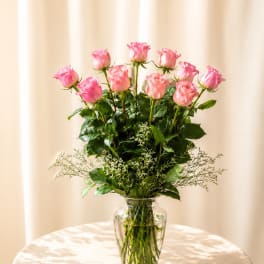Classic Dozen Pink Roses