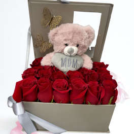 Box & Teddy bear Mom