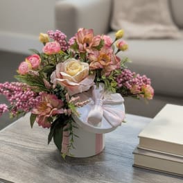 Pink Present Silk Arrangement