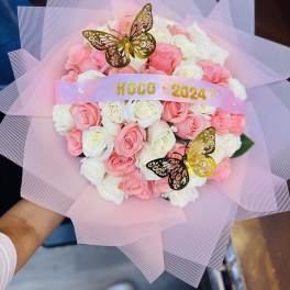 White & pink Buchon