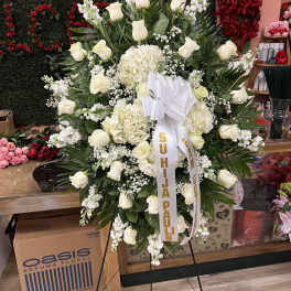 Pure white easel