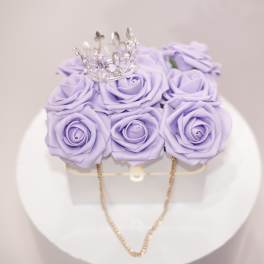 Hand bag artificial lavender