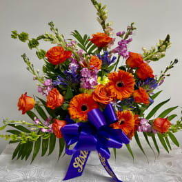 ORANGE SUNSET URN