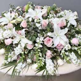 Pink and White Casket
