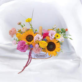 Sunflower garden basket