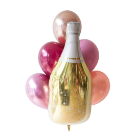 Champagne Bottle Foil Balloon bouquet