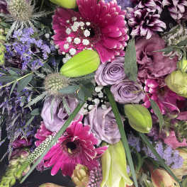 Pink purple white
