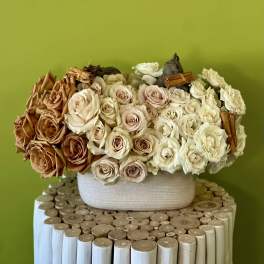 Three sister roses