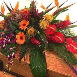 Tropical casket saddle