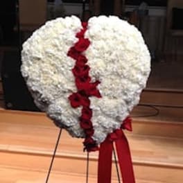 Roses and carnations bleeding heart