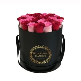 Classic red & pink round box