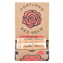 Boxed Portland Bee Balm rose garden lip balm set