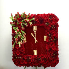 Red Tulips and Roses Frame