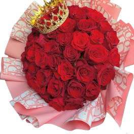 Dior red bloom