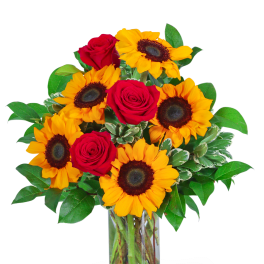 Rosy Sunflowers