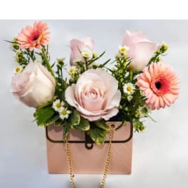 Hello Beautiful flowers Purse