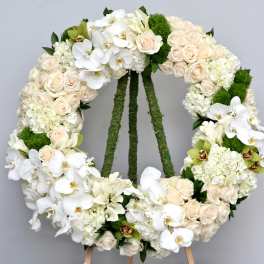 Orchids and Butterflies Wreath