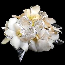 White Dendrobium Orchid Corsage