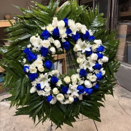 Blue, and white crown