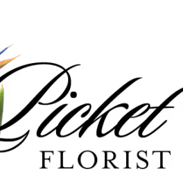 Bird of paradise flower with a florist logo text
