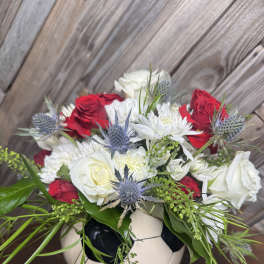 Team USA Soccer Ball Bouquet – Red, White & Blue Victory Arrangement