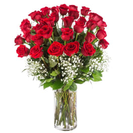 Grandeur Long Stem Rose Arrangement by BloomNation™