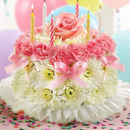 Birthday Flower Cake Pastel