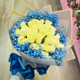 2 Dozen White Rose Bouquet