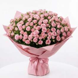 Blushing Garden Spray Rose Bouquet