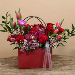 Blush & Crimson Garden Bag