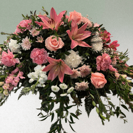 Pink Sincerity Casket Spray