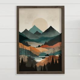 Midcentury Modern Mountainscape