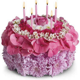 Blooming Birthday Cake Arrangement