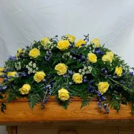A Shining Life Casket Spray