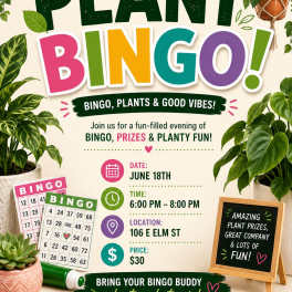 Plant Bingo Ticket- June 18th at 6 pm