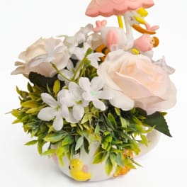 Welcome Baby Girl Silk Bouquet