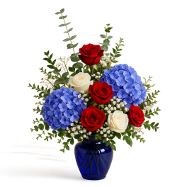 Blue Patriotic Arrangement