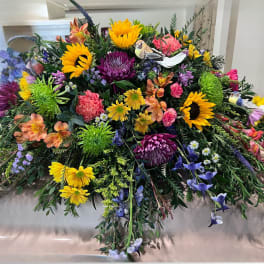 Sunset Meadow Casket Spray