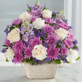 Loving Remembrance Lavender and White