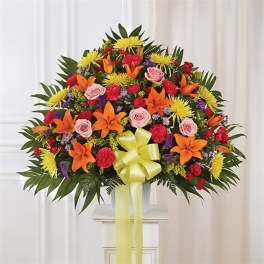 Heartfelt Sympathies™ Standing Basket- Bright