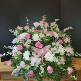 Precious Baby Girl Casket Spray