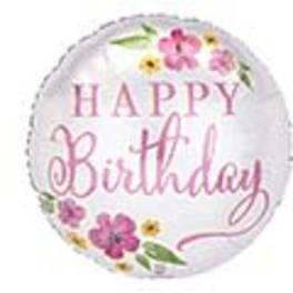 18" flower Happy Birthday Mylar