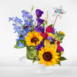 Star of the Day Floral Cake