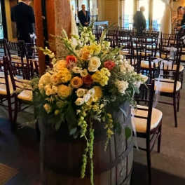 whiskey barrel topper