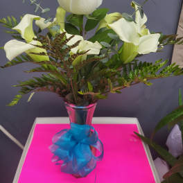 mini white vase