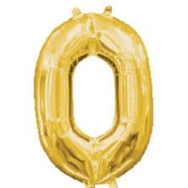 Number 0 Balloon 34"