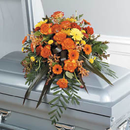 Triadic Half Couch Casket Spray